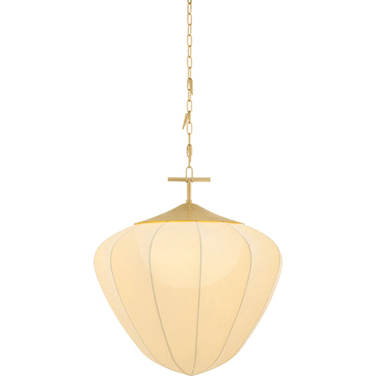 Hoshi Pendant by Corbett in vintage brass. Made from steel in a unique style.