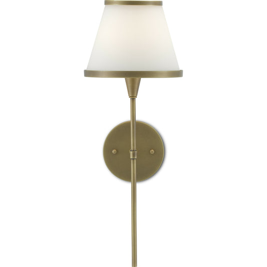 Brimsley Wall Sconce by Currey and Company. Made from steel, glass in a traditional style.