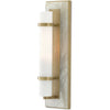 Natural Alabaster, Antique Brass, Opaque, White