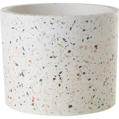 Terrazzo Pot by Accent Decor in white. Made from natural stone in a modern style.