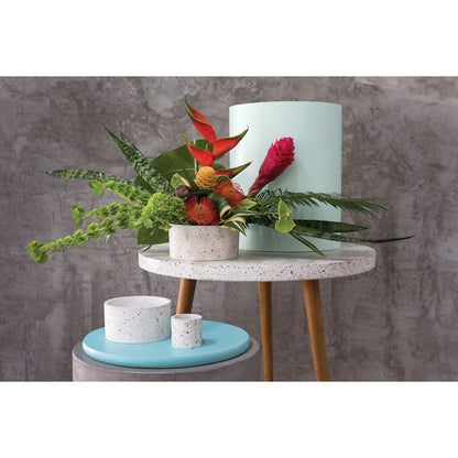 Terrazzo Vase by Accent Decor in white. Made from natural stone in a modern style.