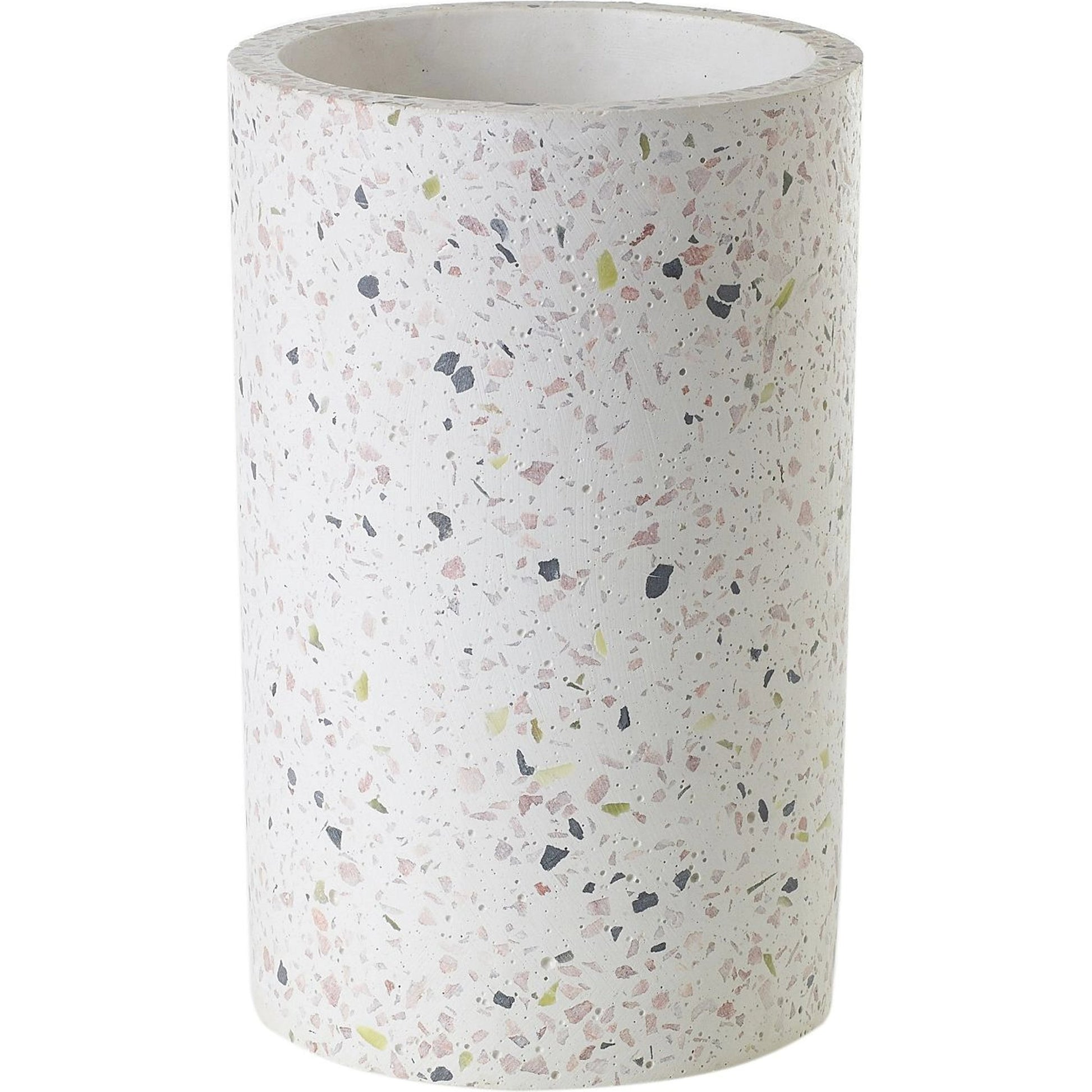 Terrazzo Vase by Accent Decor in white. Made from natural stone in a modern style.