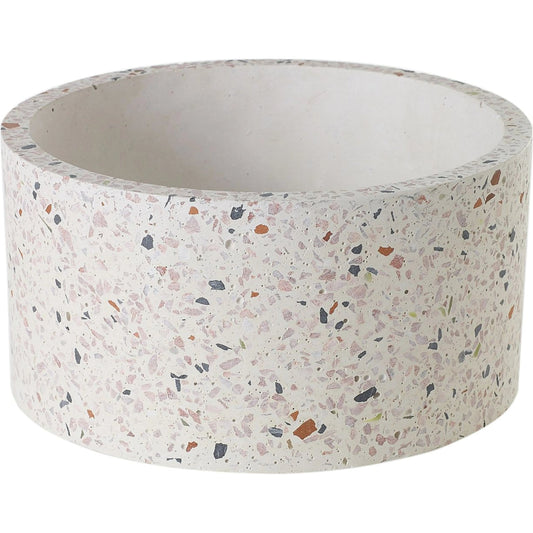 Terrazzo Bowl by Accent Decor in white. Made from natural stone in a modern style.