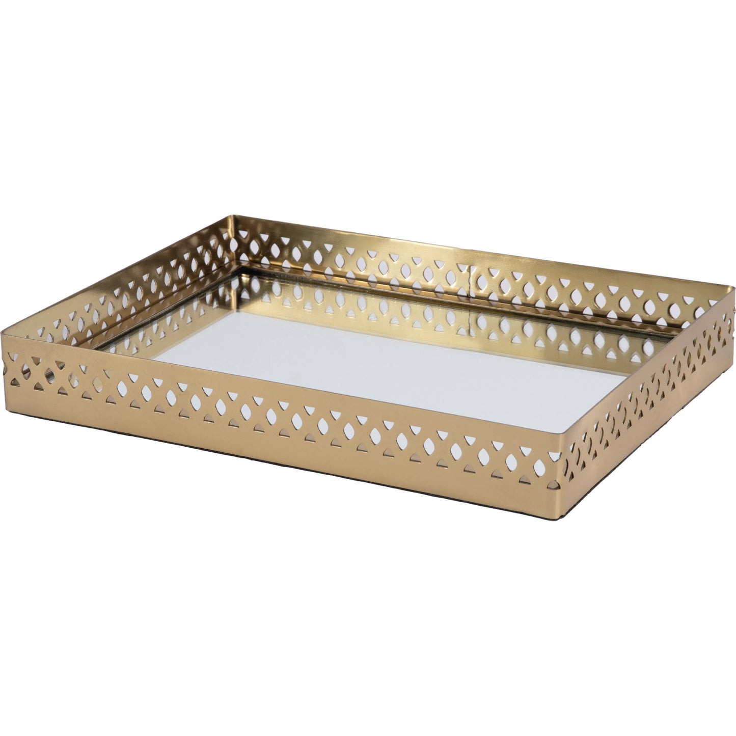 000 SI-2324912 | Primary Silo | Lamont Serving Tray by Butler Specialty Company in gold. Made from stainless steel, glass in a modern style.