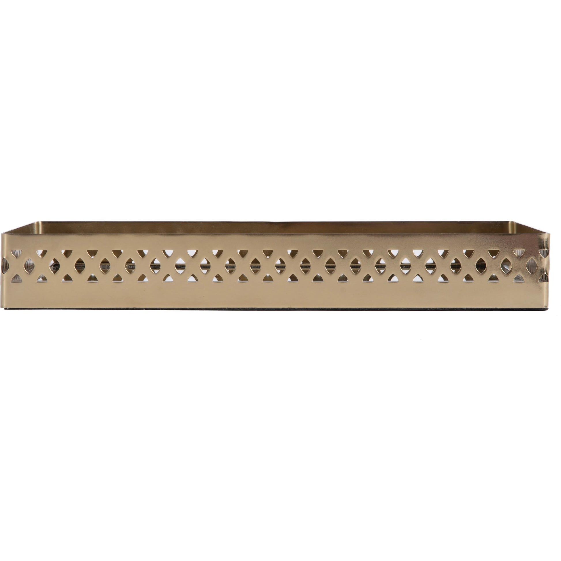 Lamont Serving Tray by Butler Specialty Company in gold. Made from stainless steel, glass in a modern style.