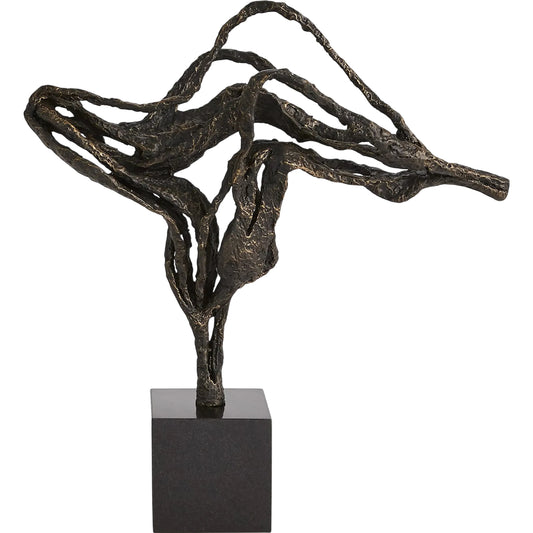 Tangled Sculpture by Global Views in tan and marble. Made from unique in a unique style.