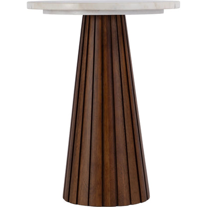 Dara Marble & Wood Side Table by Butler Specialty Company in brown. Made from mango, marble, iron in a transitional style.