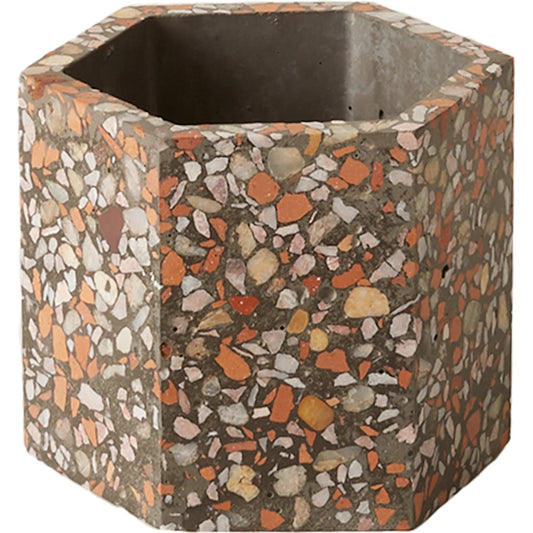 Boko Pot 2 (Set of 2) by Accent Decor in brown. Made from concrete in a rustic style.