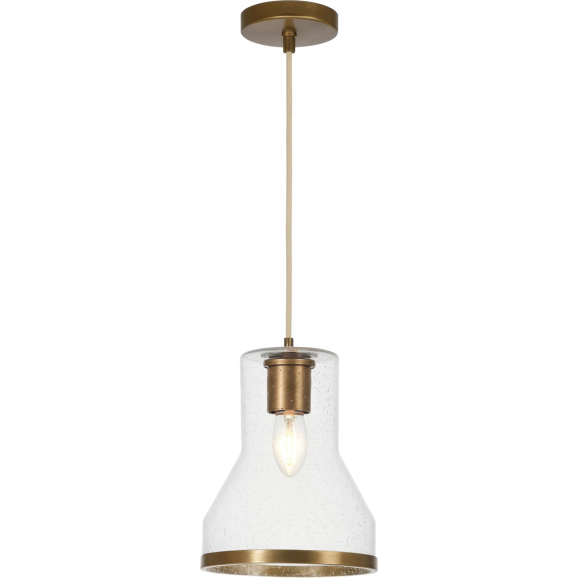 Alicia 1 Light Mini-Pendant by Varaluz. Made from steel, glass in a unique style.