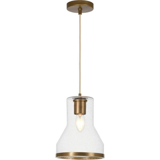 Alicia 1 Light Mini-Pendant by Varaluz. Made from steel, glass in a unique style.