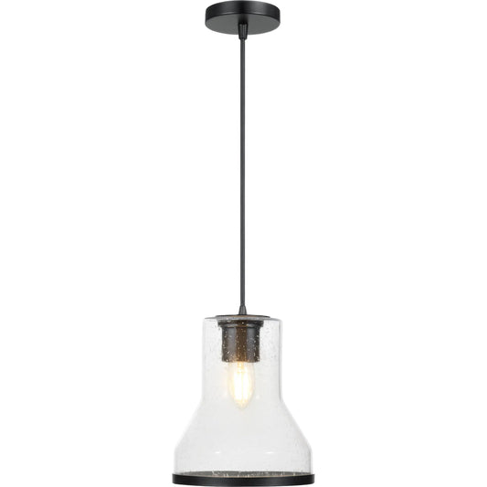 Alicia 1 Light Mini-Pendant by Varaluz. Made from steel, glass in a unique style.