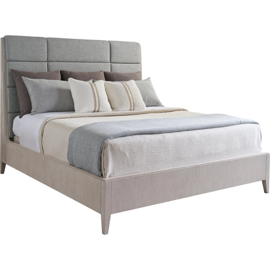 Serafina Upholstered Bed by Tommy Bahama Home. Made from fabric in a unique style.