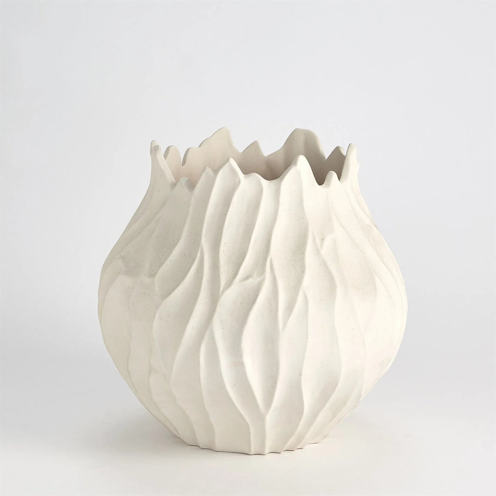 Bloom Vase by Global Views in matte white. Made from unique in a modern style.