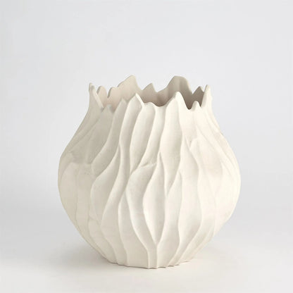 Bloom Vase by Global Views in matte white. Made from unique in a modern style.