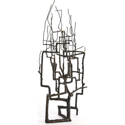 Willow Sculpture by Global Views in bronze. Made from unique in a modern style.