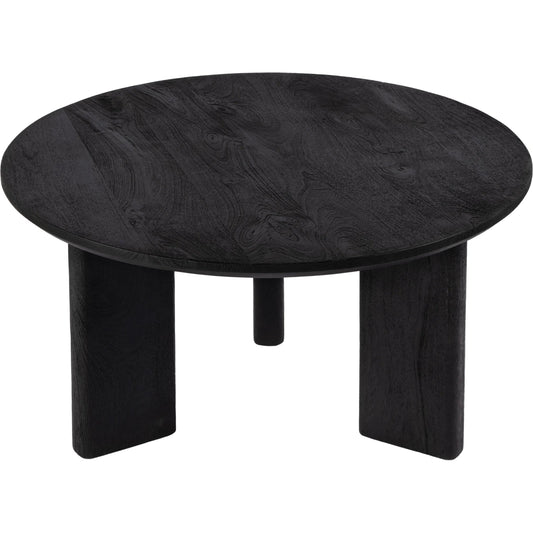 Jenni Coffee Table by Butler Specialty Company in black. Made from mango solids in a unique style.
