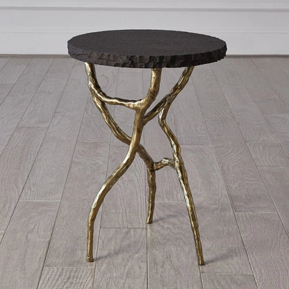 Root Table by Global Views in black and marble. Made from unique in a unique style.