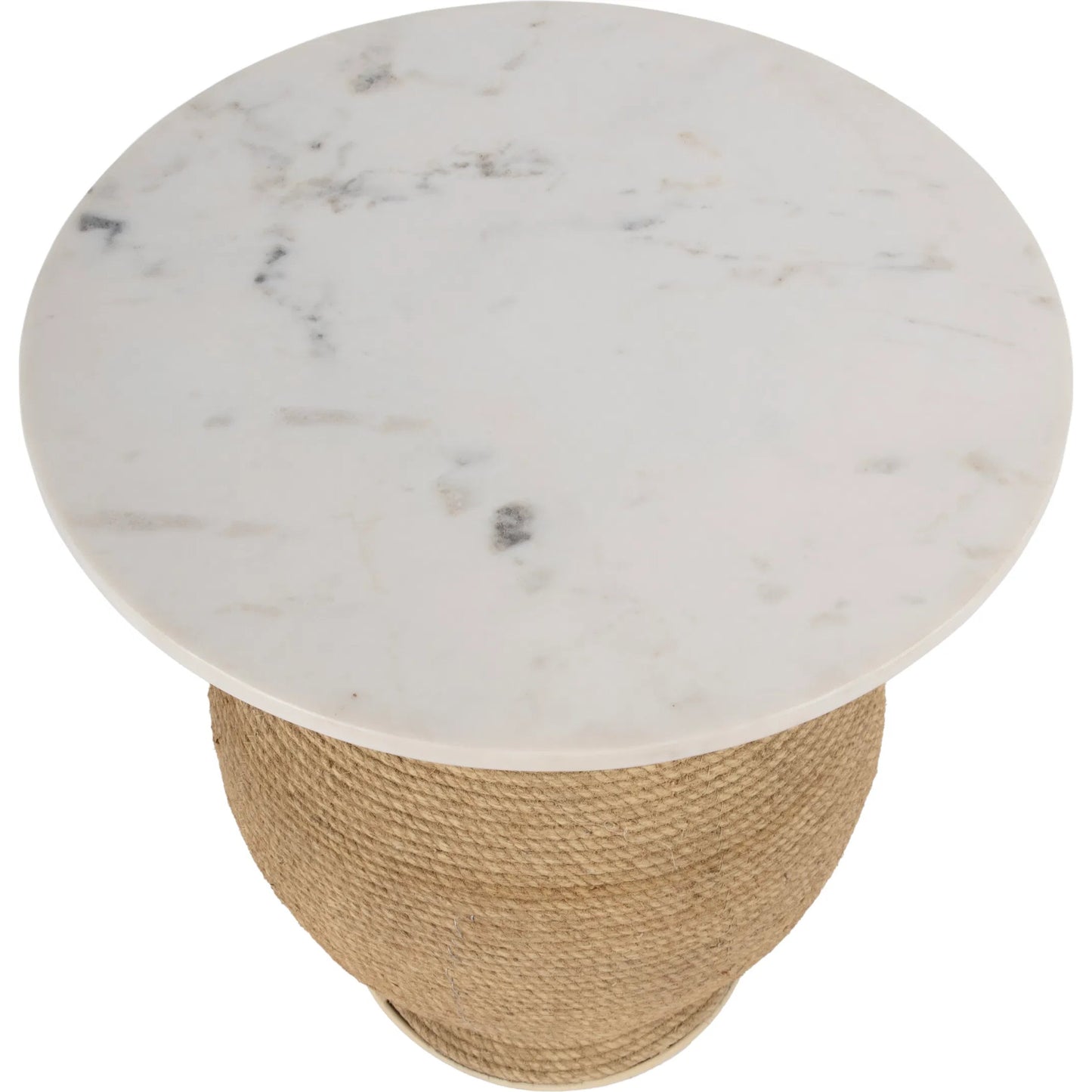 004 SI-2334019 | Additional Silo | Shea Marble and Rope End Table by Butler Specialty Company in natural. Made from iron, rope, marble in a rustic style.