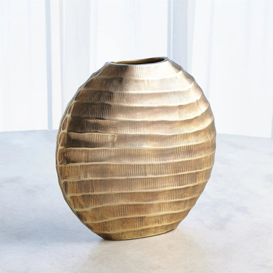 Chased Oval Vase by Global Views. Made from unique in a unique style.