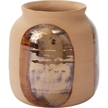 Bronze Brushstroke Vase by Accent Decor in brown. Made from ceramic in a rustic style.