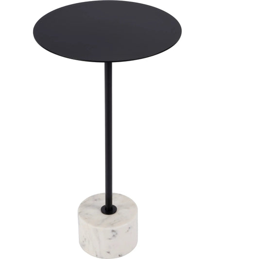 Garrett Side Table by Butler Specialty Company in black, white. Made from iron, banswara marble in a unique style.