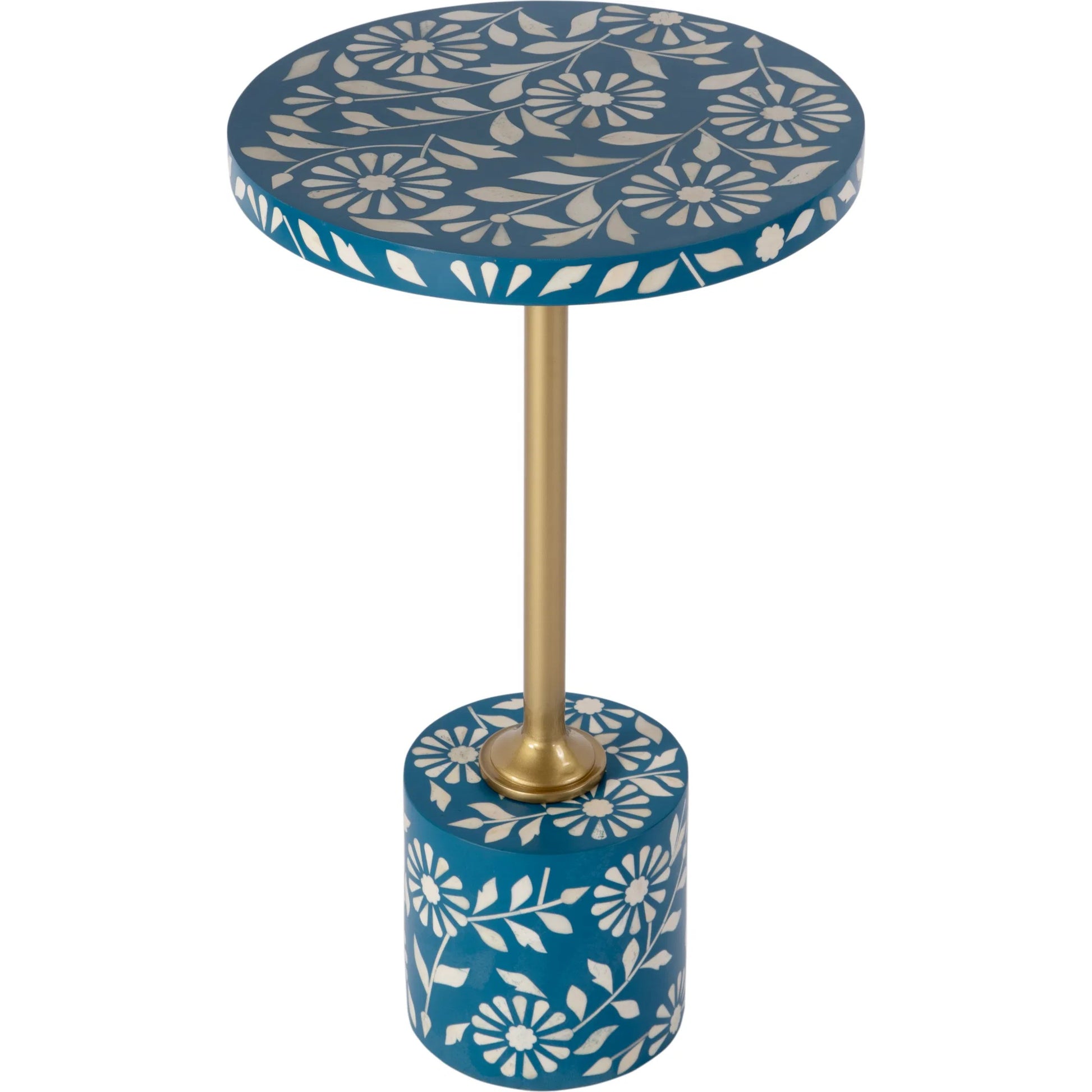 Bethel Bone Inlay Side Table by Butler Specialty Company. Made from mdf, iron, bone, resin in a unique style.
