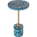 Bethel Bone Inlay Side Table by Butler Specialty Company. Made from mdf, iron, bone, resin in a unique style.