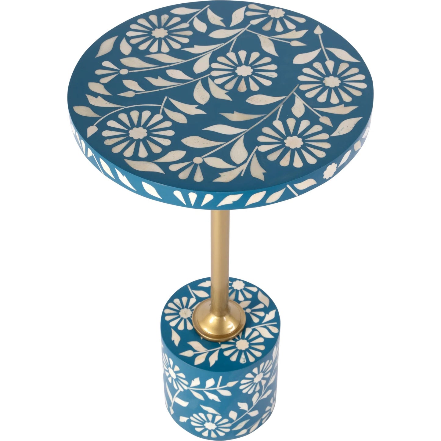 006 SI-2333894 | Additional Silo | Bethel Bone Inlay Side Table by Butler Specialty Company. Made from mdf, iron, bone, resin in a unique style.