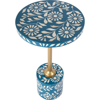 Bethel Bone Inlay Side Table by Butler Specialty Company. Made from mdf, iron, bone, resin in a unique style.
