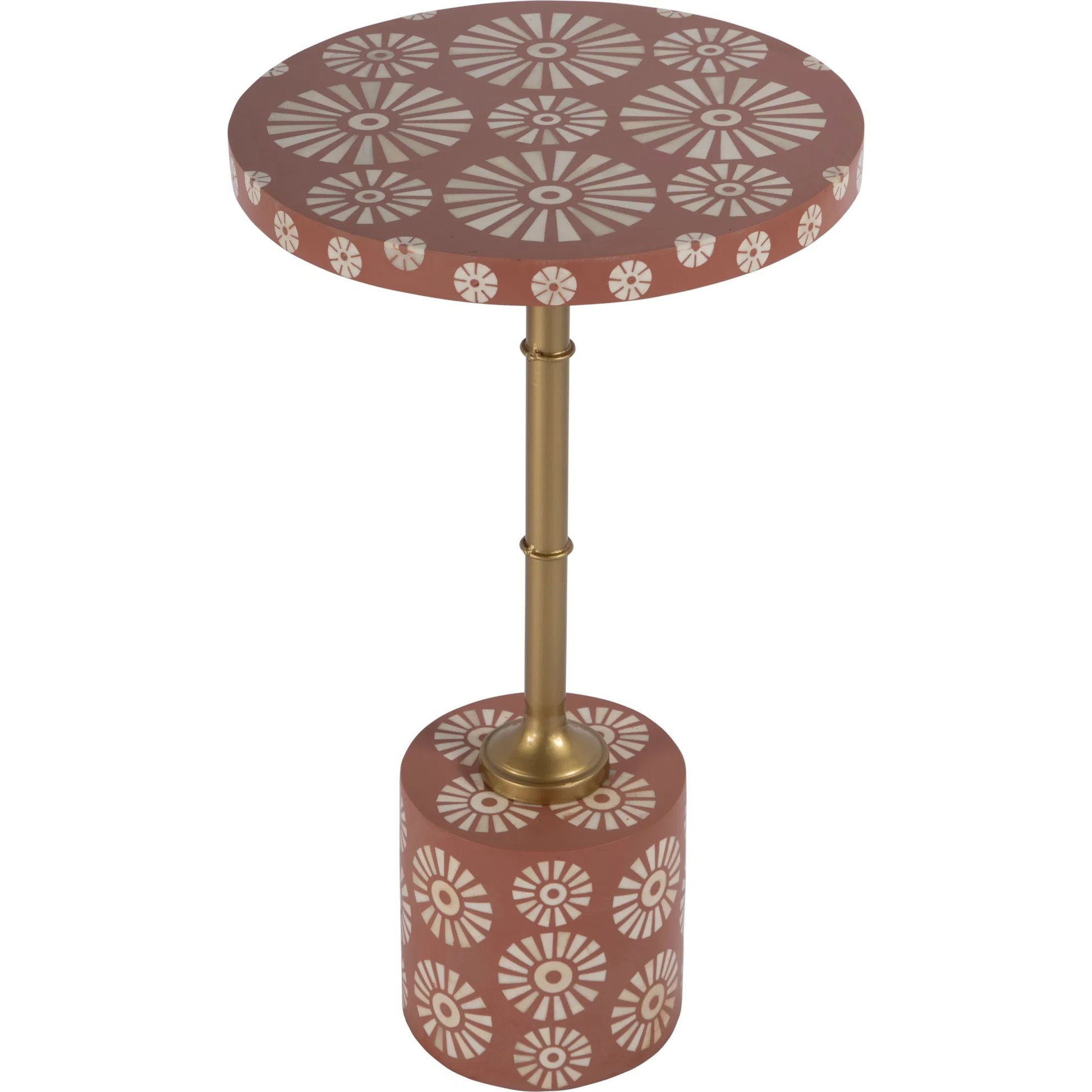 Bethel Bone Inlay Side Table by Butler Specialty Company. Made from mdf, iron, bone, resin in a unique style.