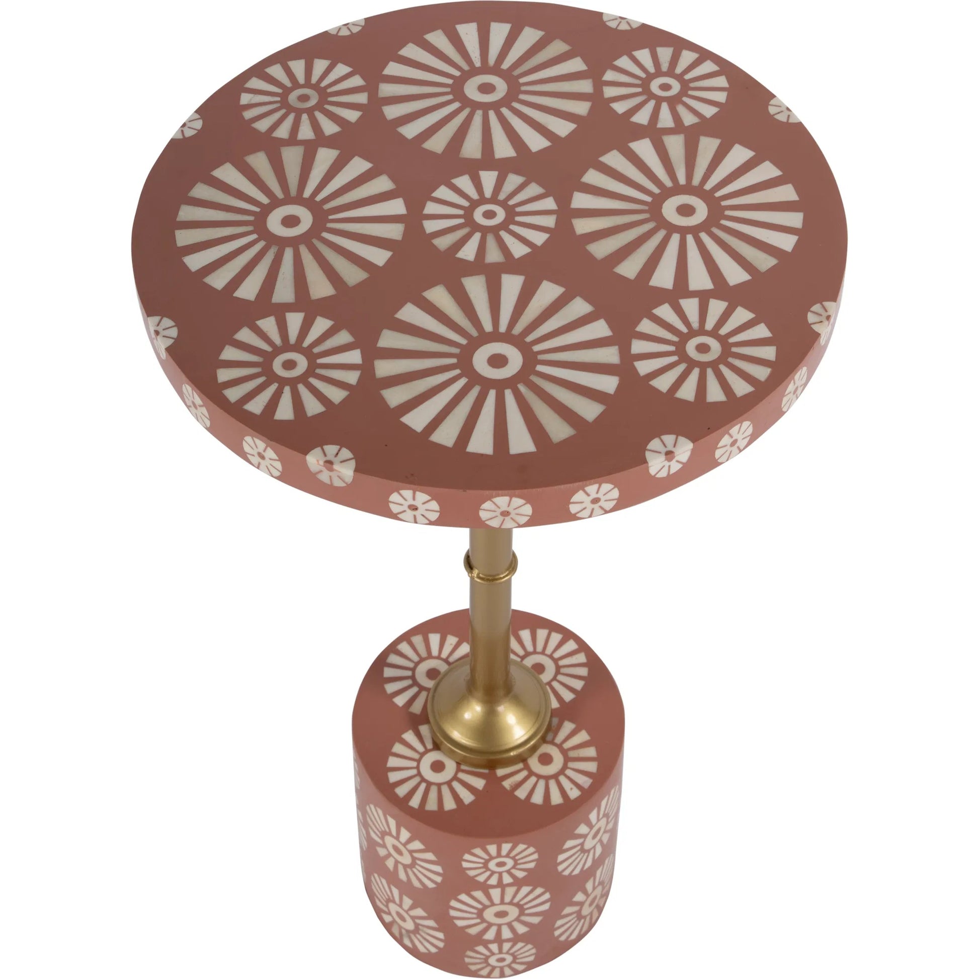 Bethel Bone Inlay Side Table by Butler Specialty Company. Made from mdf, iron, bone, resin in a unique style.