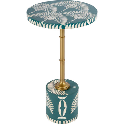 Bethel Bone Inlay Side Table by Butler Specialty Company. Made from mdf, iron, bone, resin in a unique style.
