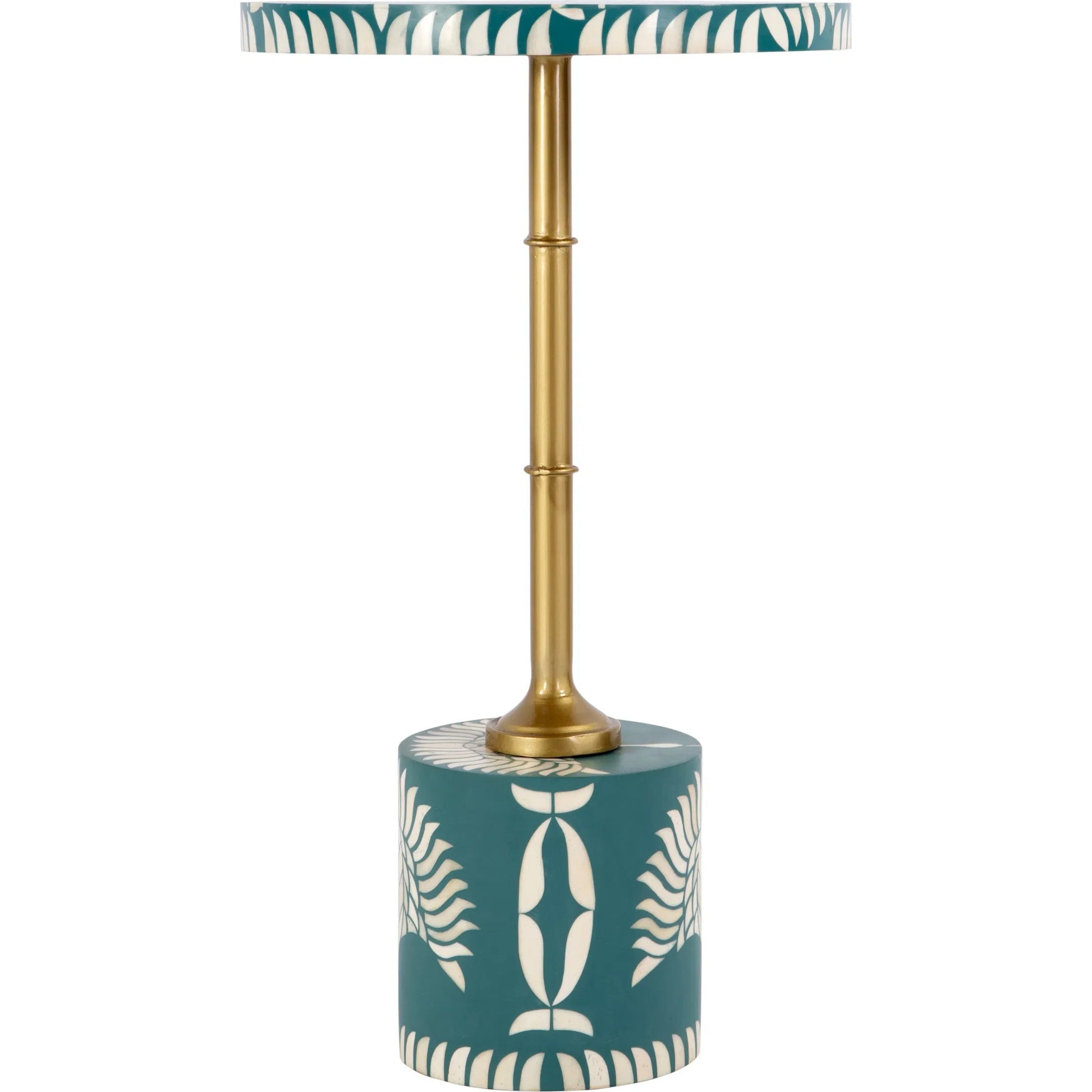 Bethel Bone Inlay Side Table by Butler Specialty Company. Made from mdf, iron, bone, resin in a unique style.