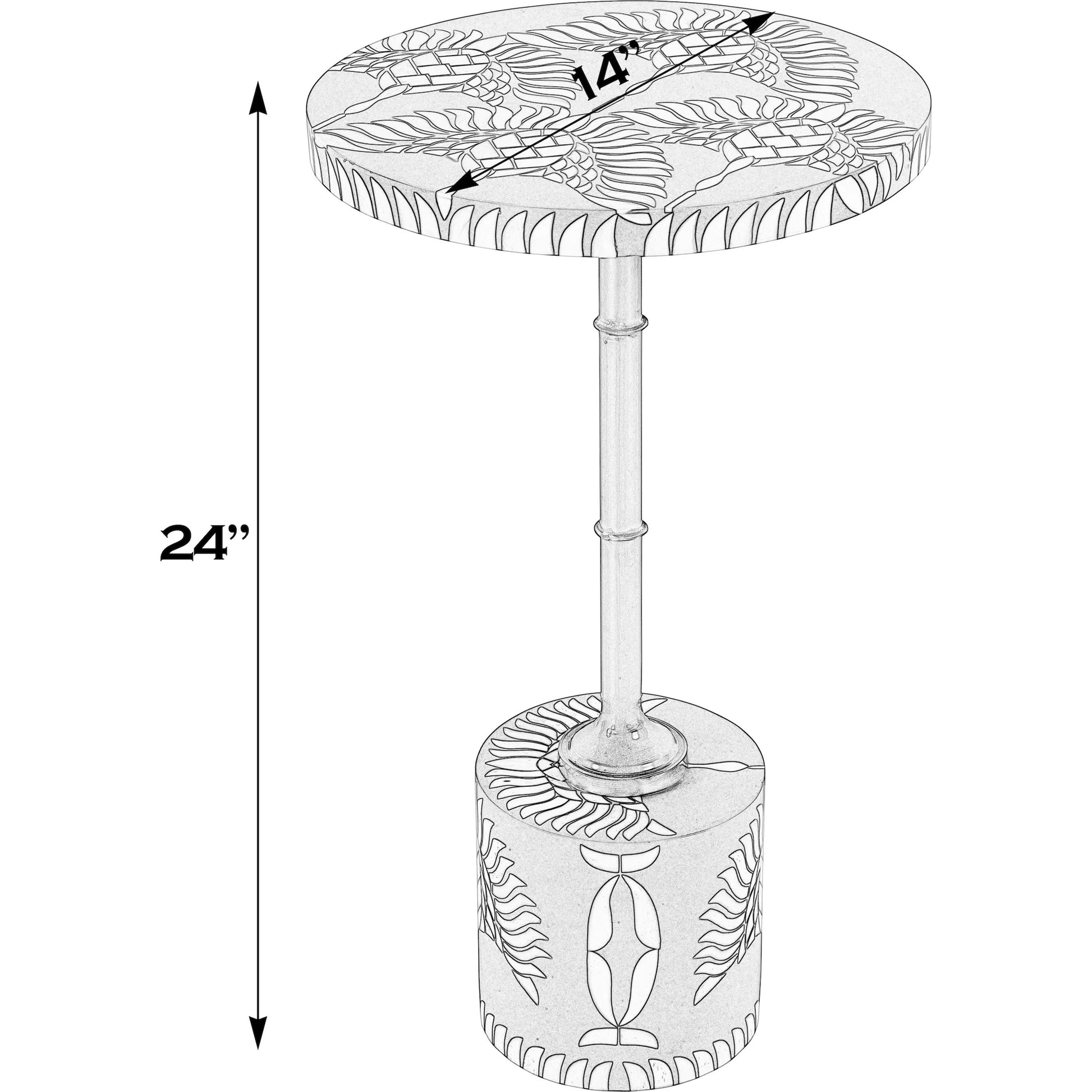 Bethel Bone Inlay Side Table by Butler Specialty Company. Made from mdf, iron, bone, resin in a unique style.