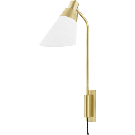 Hooke 1 Light Wall Sconce Plug by Hudson Valley. Made from steel in a modern style.