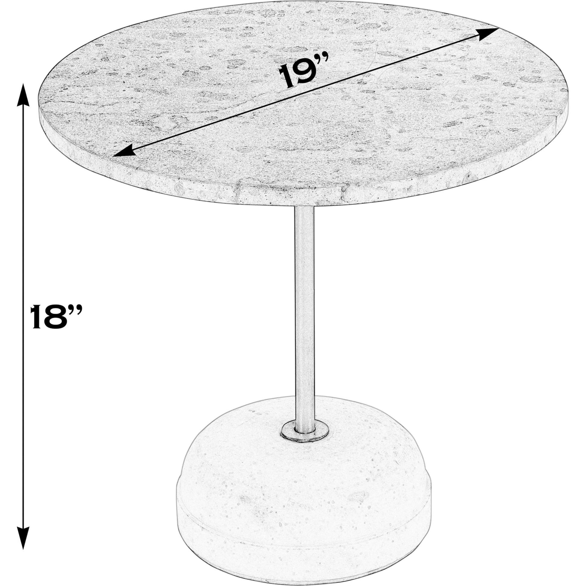 Lucia Pedestal Side Table by Butler Specialty Company in white. Made from marble, iron, mdf in a transitional style.