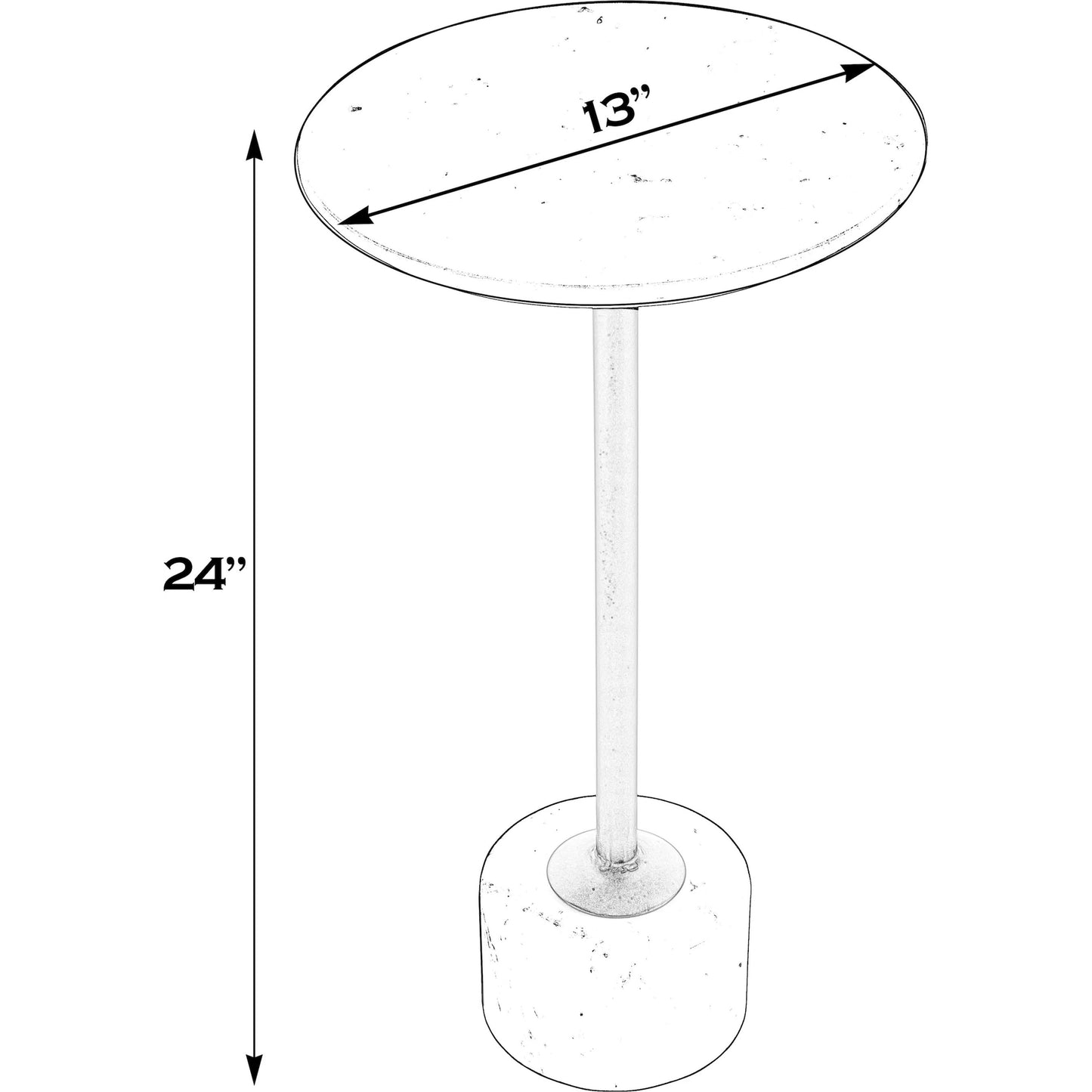 002 SI-2333937 | Additional Silo | Graham Side Table by Butler Specialty Company in black, white. Made from marble, iron, mdf in a modern style.