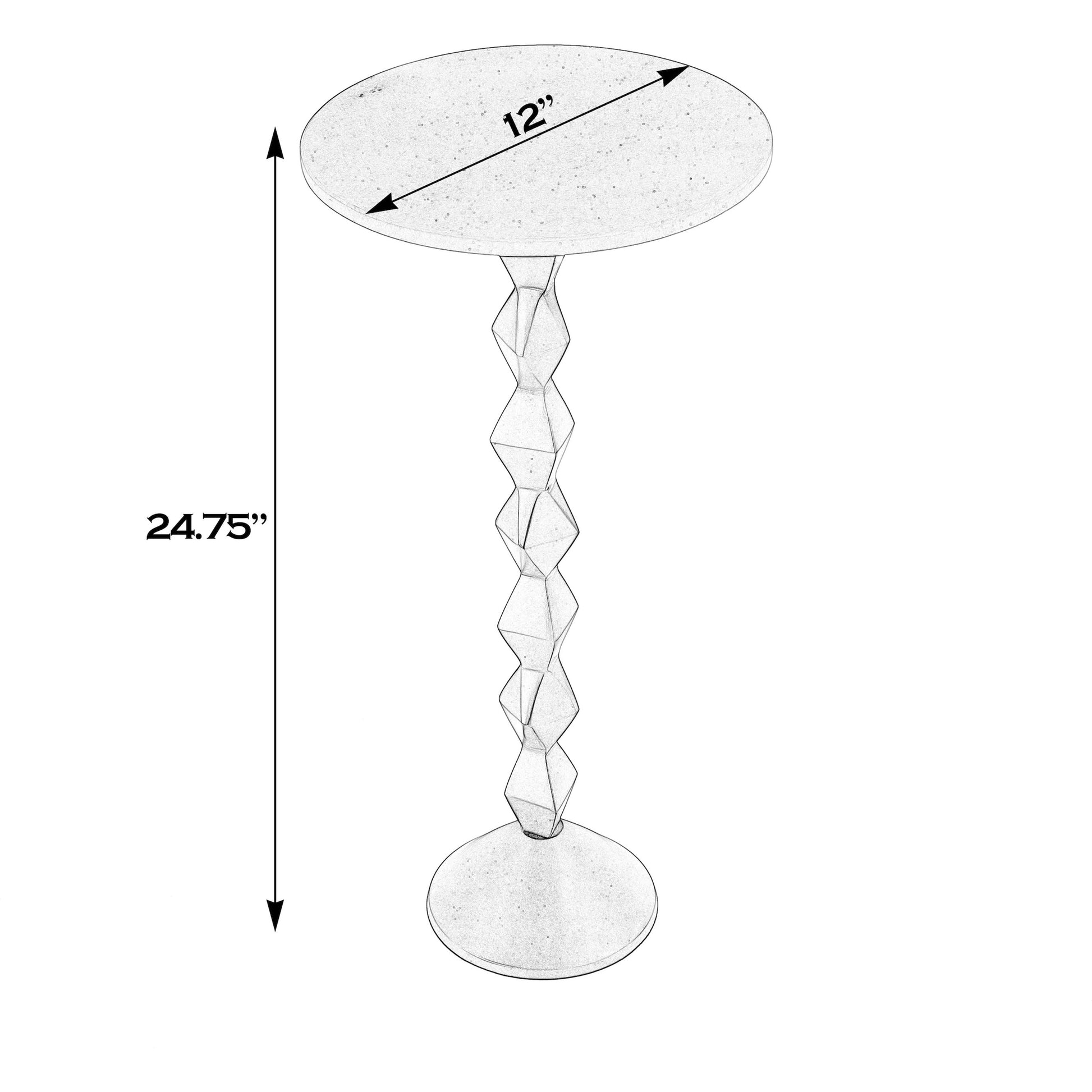 Ada Side Table by Butler Specialty Company in black, white. Made from marble, aluminum, iron in a modern style.