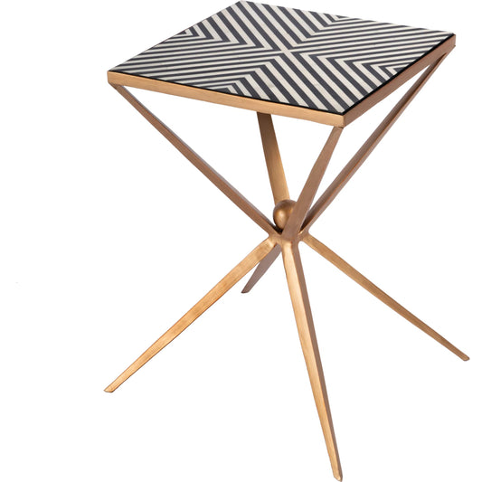 Issa Square Bone In-Lay Side Table by Butler Specialty Company in multi. Made from aluminum, iron, mdf, bone, resin in a unique style.
