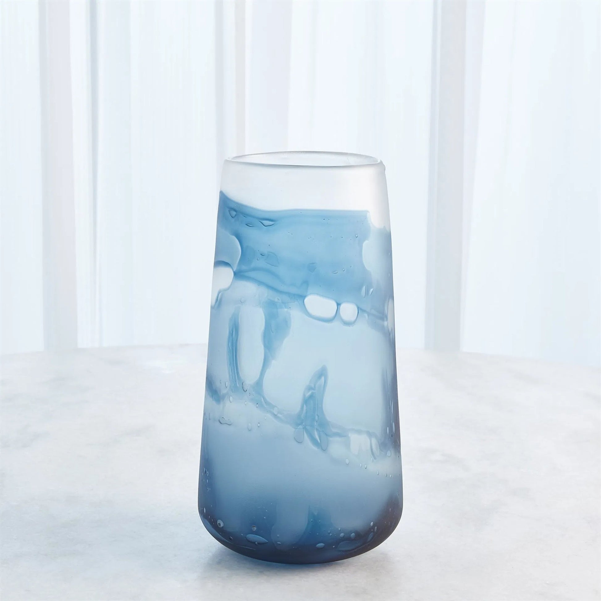 Glacier Vase by Global Views in blue. Made from unique in a modern style.
