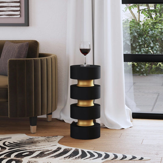 Zola Side Table by Butler Specialty Company in black. Made from iron, mango in a unique style.