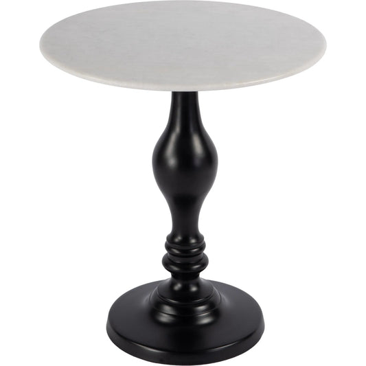 Milan Side Table by Butler Specialty Company in black, white. Made from aluminum, marble, plywood in a unique style.