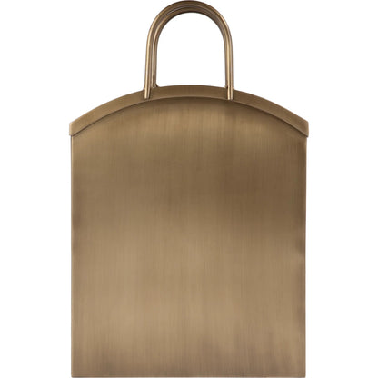 Gia Magazine Basket by Butler Specialty Company in antique gold. Made from stainless steel in a modern style.