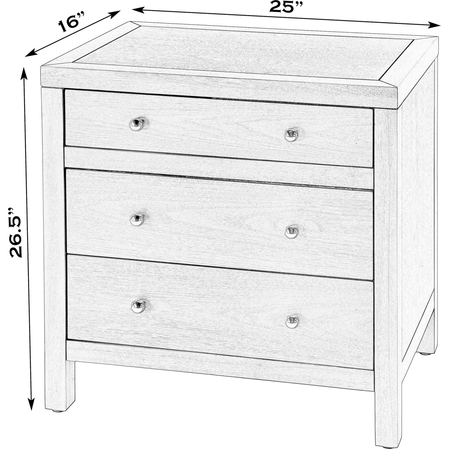 007 SI-2333985 | Additional Silo | Nora 3 Drawer Nightstand by Butler Specialty Company. Made from unique in a traditional style.