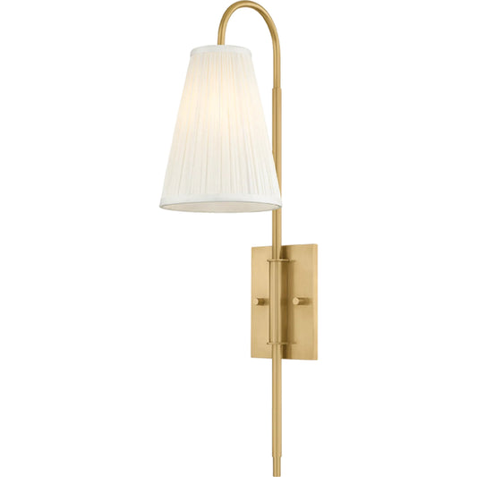 Limoges Wall Sconce by Corbett in vintage brass. Made from brass in a unique style.
