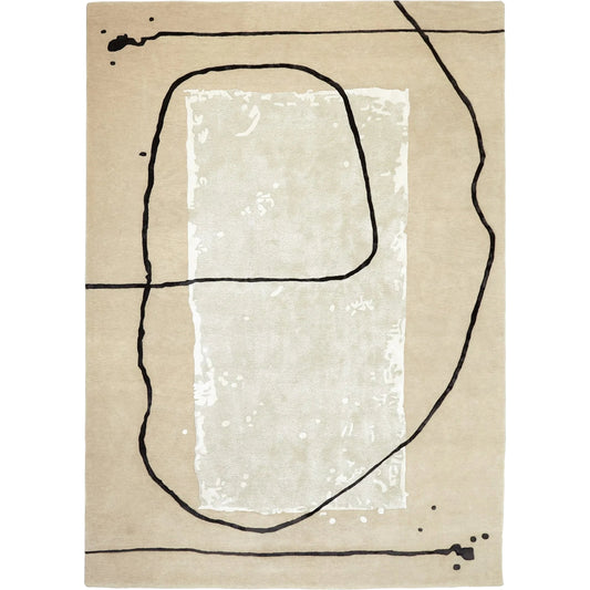 Passage Rug by Global Views in fawn. Made from 50% viscose, 50% wool, 100% cotton backing in a unique style.