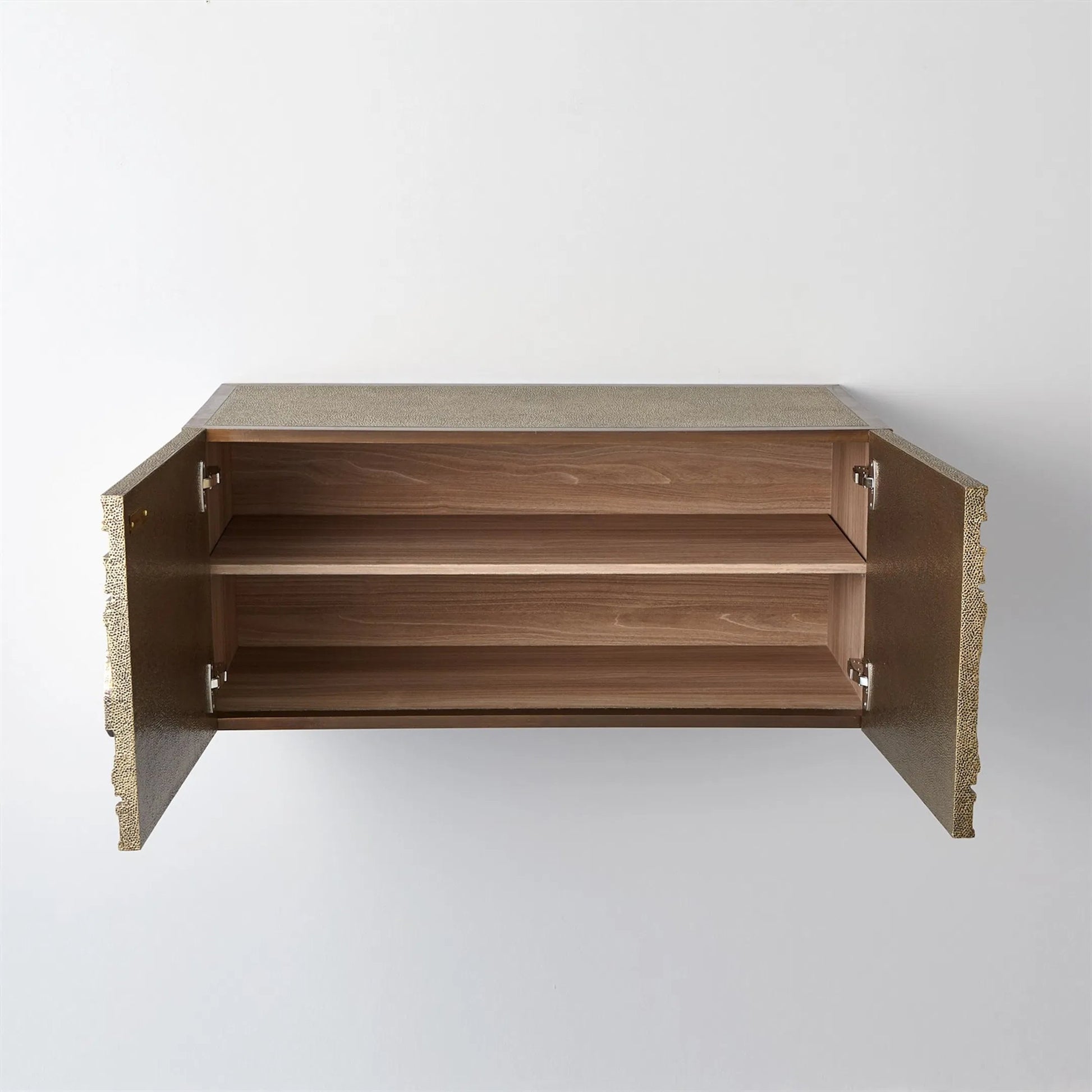 Abstract Block Cabinet-Left by Global Views in brass. Made from unique in a modern style.