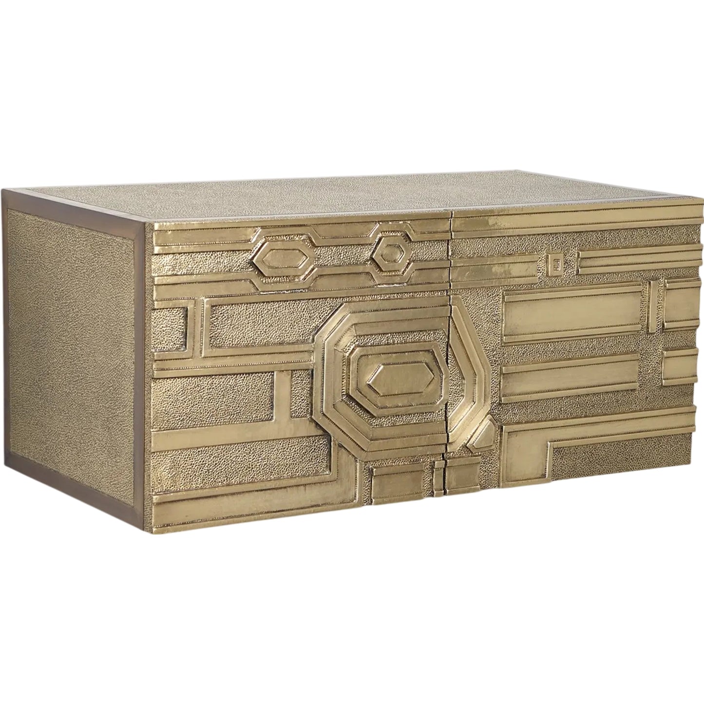 001 SI-2323010 | Primary Silo | Abstract Block Cabinet-Left by Global Views in brass. Made from unique in a modern style.