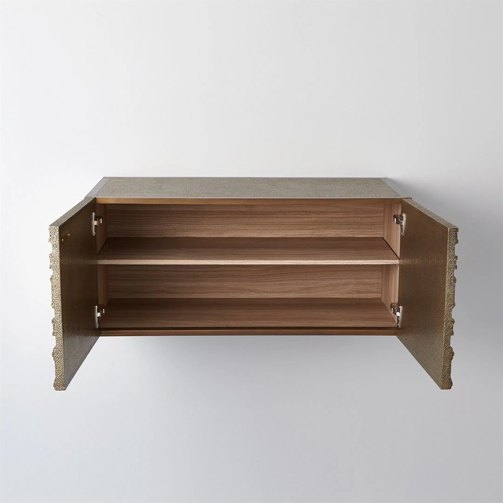 Abstract Block Cabinet-Right by Global Views in brass. Made from unique in a modern style.