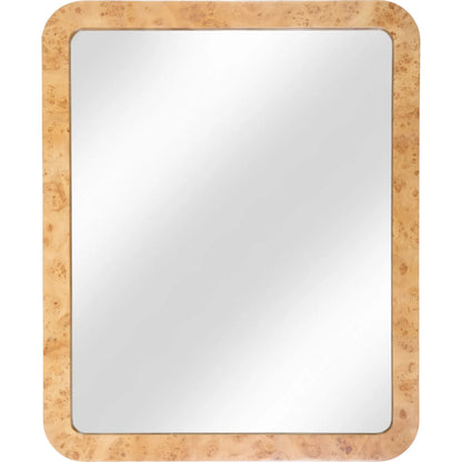 Cora Wall Mirror by Butler Specialty Company in light burl. Made from mixed wood, mdf, mirrored glass, mappa burl veneer in a modern style.